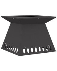 Foyer Noir 48x48x40 cm Acier | Mobilier & Déco