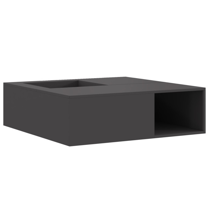 Brasero avec rangement à bûches Noir 100x100x30 cm Acier | Mobilier & Déco