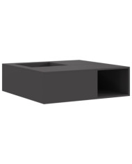 Brasero avec rangement à bûches Noir 100x100x30 cm Acier | Mobilier & Déco