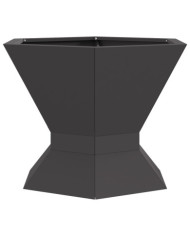 Foyer Hexagonal Noir 50x50x40 cm Acier | Mobilier & Déco