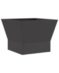 Brasero Carré Noir 40x40x30 cm Acier | Mobilier & Déco