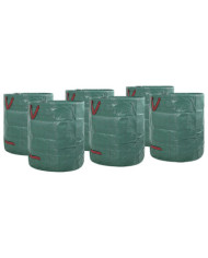 Sacs à déchets de jardin avec poignées 12 pcs pliables ronds verts 272 L | Mobilier & Déco