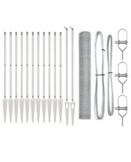 Kit de Clôture 2 pièces Acier galvanisé 25 mètres Durable | Mobilier & Déco