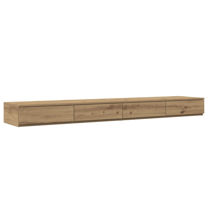 Tiroirs de lit en chêne artisan - 180x36,5x16,5 cm en bois d'ingénierie | Mobilier & Déco