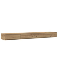 Tiroirs de lit en chêne artisan - 180x36,5x16,5 cm en bois d'ingénierie | Mobilier & Déco