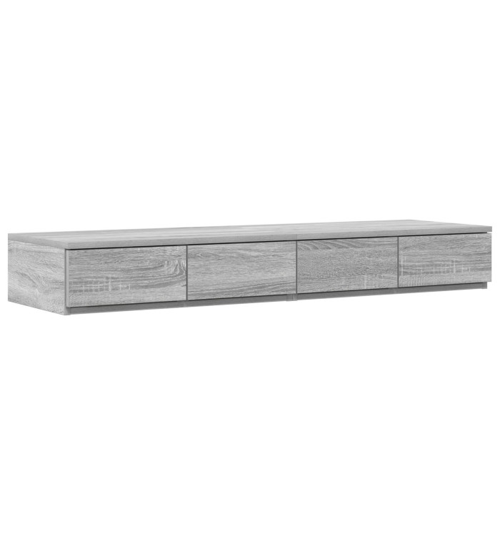 Tiroirs de lit Gris Sonoma 120x36,5x16,5 cm en bois d'ingénierie | Mobilier & Déco