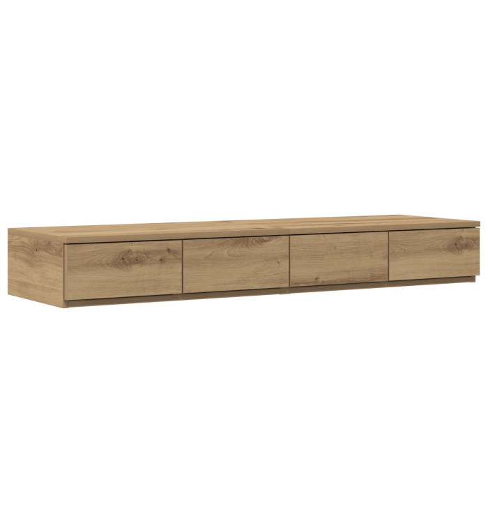 Tiroirs de lit Chêne artisan 120x36,5x16,5 cm En bois d'ingénierie | Mobilier & Déco