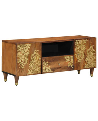 Meuble TV 105x33x46 cm en bois de manguier massif | Mobilier & Déco