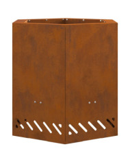 Foyer sans fumée Hexagonal 48x48x51 cm Acier résistant aux intempéries | Mobilier & Déco