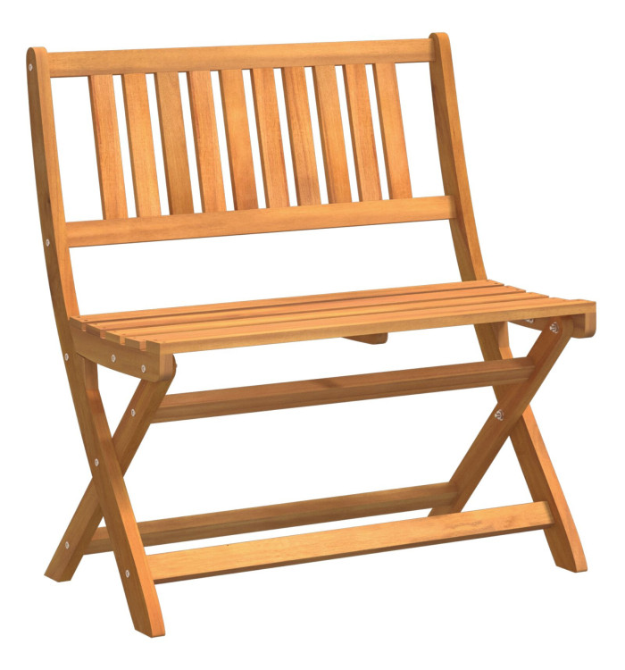 Banc de jardin pliant 80x46x85 cm en bois massif d'acacia | Mobilier & Déco