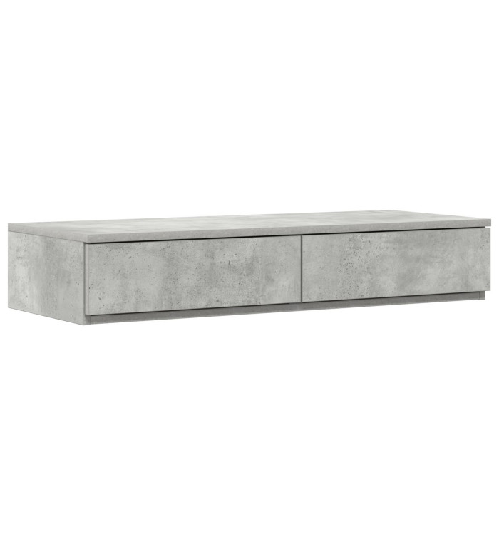 Tiroirs de lit Gris béton 100x36,5x16,5 cm en bois d'ingénierie | Mobilier & Déco