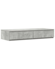 Tiroirs de lit Gris béton 100x36,5x16,5 cm en bois d'ingénierie | Mobilier & Déco