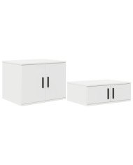 Meuble de rangement Blanc 103x41x40 cm en panneaux de particules | Mobilier & Déco