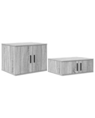 Armoire de rangement Gris Sonoma 103x41x40 cm en bois aggloméré | Mobilier & Déco
