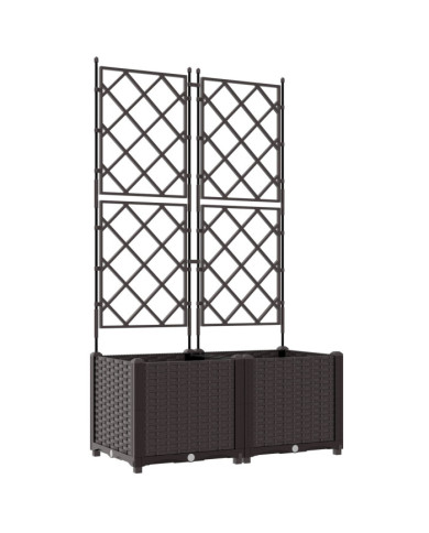 Jardinière avec treillis 2 pcs Marron 80x40x143 cm | Mobilier & Déco