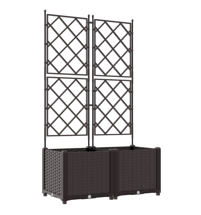 Jardinière avec treillis 2 pcs Marron 80x40x143 cm | Mobilier & Déco