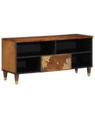 Meuble TV 100x33x46 cm en bois massif de manguier | Mobilier & Déco