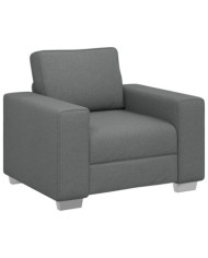 Fauteuil Gris Foncé 59 cm Tissu | Mobilier & Déco