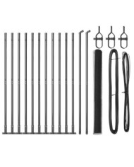 Ensemble de Clôture Set de 2 Gris Métal 25 x 1,5 m Durable | Mobilier & Déco