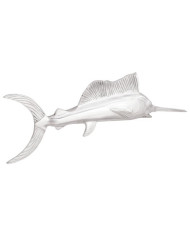 Poisson Épée Murale Argent 91x8x26 cm Aluminium | Mobilier & Déco