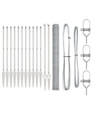 Kit de Clôture Set de 2 Acier Galvanisé 25 x 1,5 m Durable | Mobilier & Déco