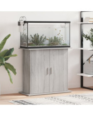 Support pour aquarium sonoma gris 81x36x73 cm bois d'ingénierie | Mobilier & Déco