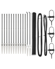 Clôtures Set de 2 Gris Métal 25 x 1,5 m Durable | Mobilier & Déco