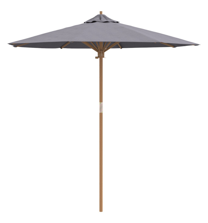Parasol de jardin gris foncé 217x230 cm en bambou | Mobilier & Déco