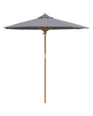 Parasol de jardin gris foncé 217x230 cm en bambou | Mobilier & Déco