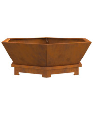 Foyer Hexagonal 75x75x28 cm Acier Weathering | Mobilier & Déco