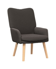 Chaise Relaxante Gris Foncé Tissu en Laine Bouclée | Mobilier & Déco