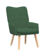 Chaise Relaxante Vert Jungle en Velours Côtelé | Mobilier & Déco