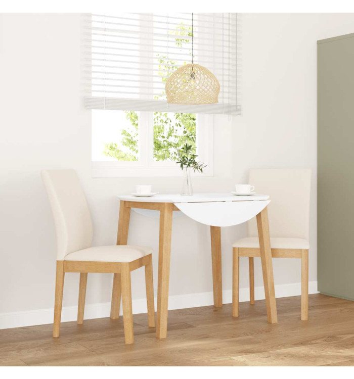 Chaises à manger coussins 2 pcs bois massif caoutchouc | Mobilier & Déco