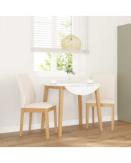 Chaises à manger coussins 2 pcs bois massif caoutchouc | Mobilier & Déco
