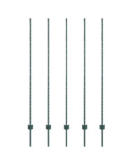 Poteaux de clôture 5 pcs U-Channel Vert 150 cm en acier | Mobilier & Déco