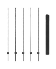 Set de Clôture de Jardin Ensemble de 2 Gris Acier Galvanisé | Mobilier & Déco