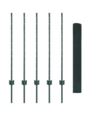 Kit de clôture en fil de fer Set de 2 Vert Métal, Plastique | Mobilier & Déco