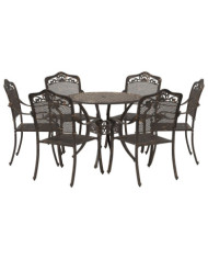 Ensemble de jardin en alu bronze 7 pièces | Mobilier & Déco