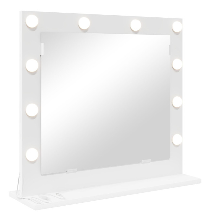 Miroir de maquillage avec éclairage LED Blanc 60x55x18 cm | Mobilier & Déco