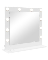 Miroir de maquillage avec éclairage LED Blanc 60x55x18 cm | Mobilier & Déco