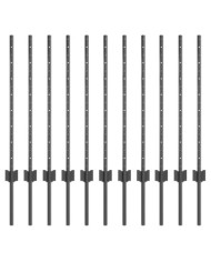Poteaux de clôture 11 pcs U-Channel Gris 80 cm Acier | Mobilier & Déco