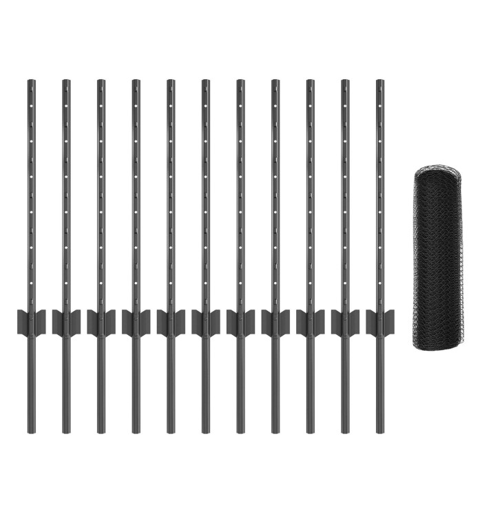 Set de clôture de jardin Pack de 2 Gris Treillis en acier | Mobilier & Déco