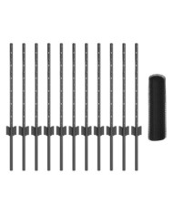 Set de clôture de jardin Pack de 2 Gris Treillis en acier | Mobilier & Déco