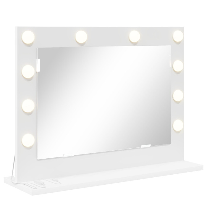 Miroir de vanité avec lumières LED blanc 60x45x18 cm | Mobilier & Déco