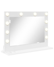 Miroir de vanité avec lumières LED blanc 60x45x18 cm | Mobilier & Déco