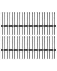 Poteaux de clôture 44 pcs U-Channel gris 80 cm en acier | Mobilier & Déco