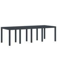 Table de jardin Anthracite 250x100x73 cm Poly Rattan | Mobilier & Déco