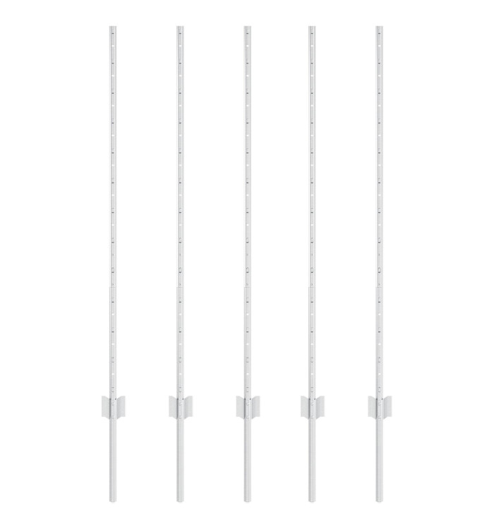 Poteaux de clôture 10 pcs U-Channel 120 cm Acier galvanisé | Mobilier & Déco