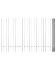 Clôture en Fil Soudé avec 44 Pieux U Argent 1,5x50 m Acier | Mobilier & Déco