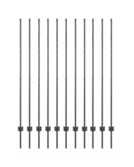 Poteaux de clôture 22 pcs U-Channel Gris 150 cm Acier | Mobilier & Déco